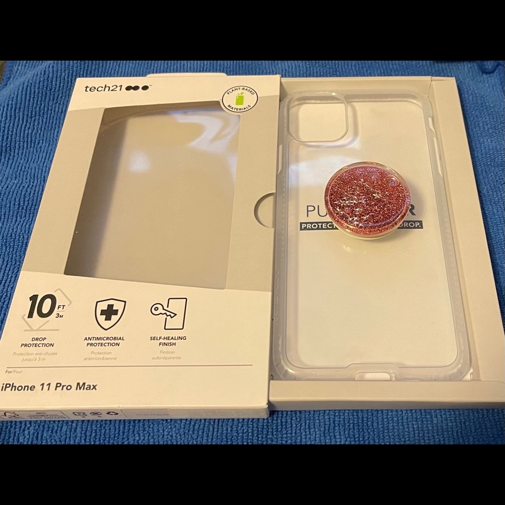 Tech 21 Iphone 11 Pro Max Case W/Pop Socket